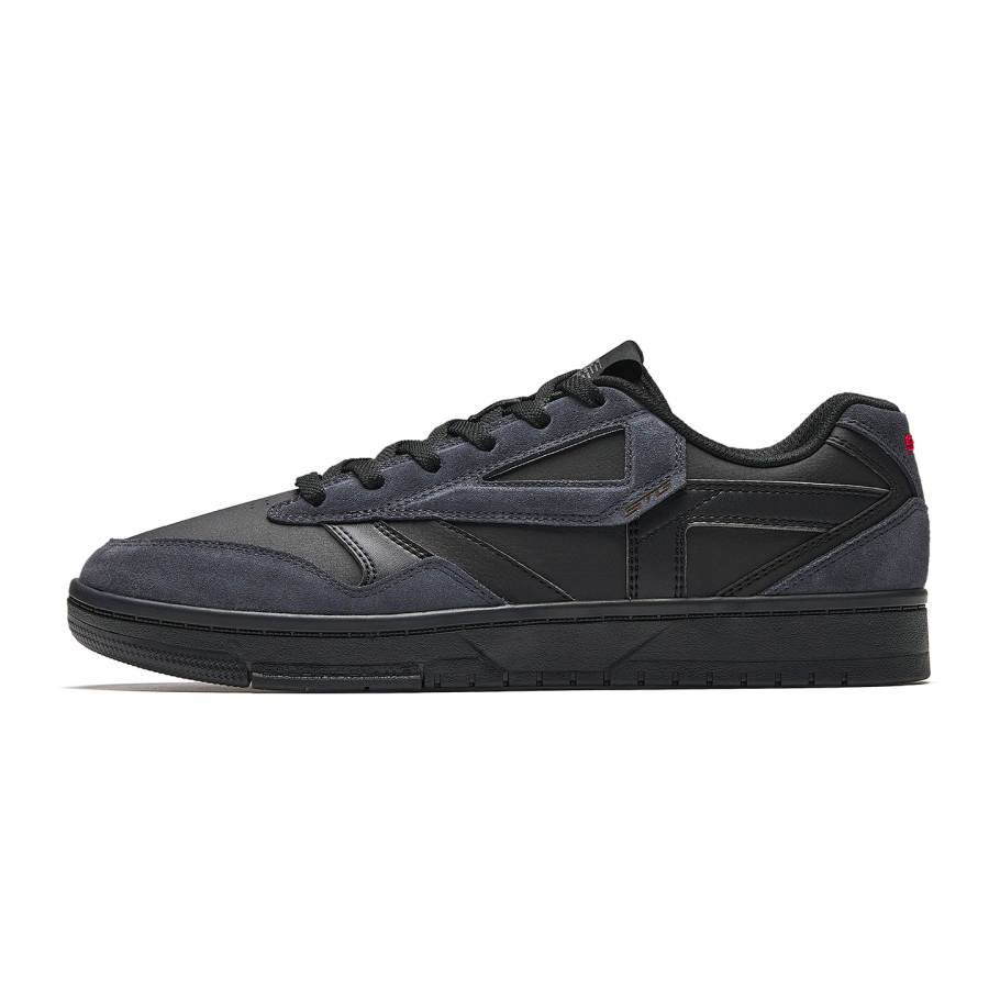 ANTA STG2.0 Skateboard Shoes Men's Low Top Basic Black/Ink Stone Gray