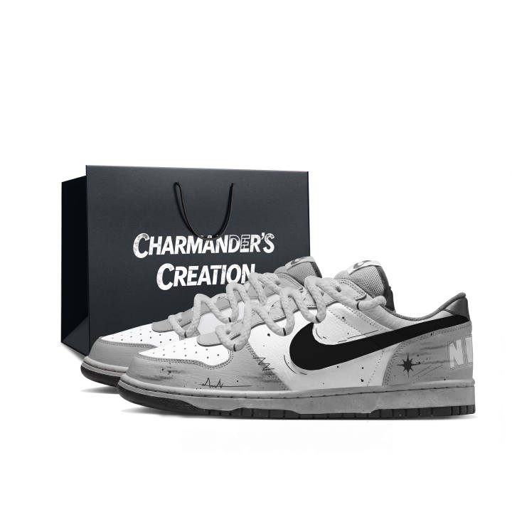 Nike Nike Big Skateboard Shoes Men's Low Top Black, White