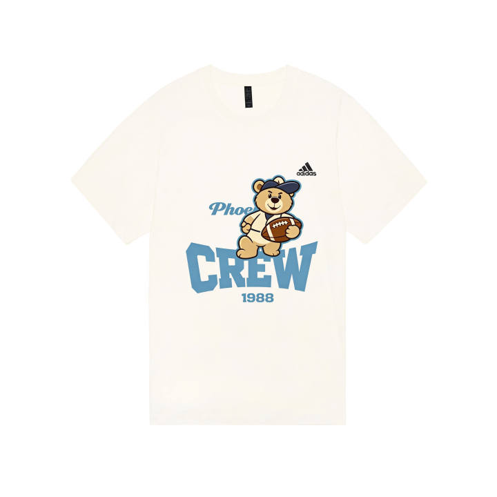 Adidas Adidas MUST HAVES T Shirts Unisex Ecru Crew Neck Moderate