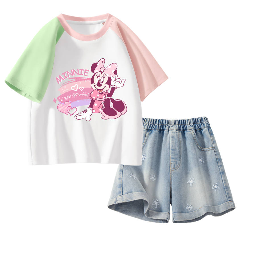 Disney Kids Casual Sportswear Crew Neck Thin Stretch Breathable