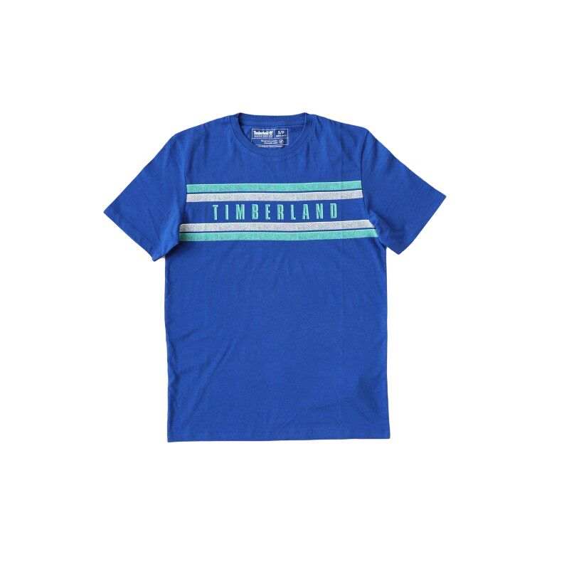 Timberland T Shirts Men's Blue Crew Neck Moderate