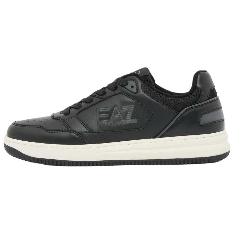 EMPORIO ARMANI EA7 Skateboard Shoes Unisex Low Top Black & Dark Gray