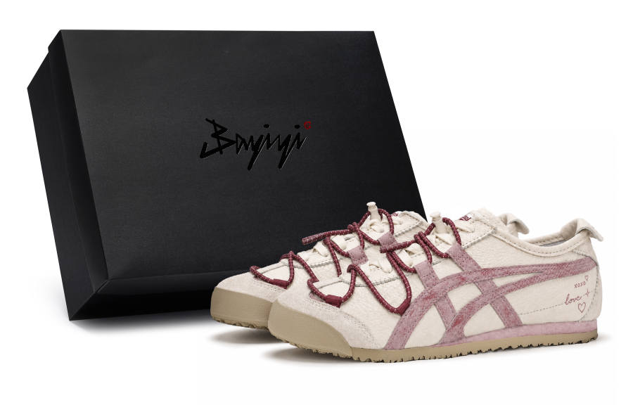 Onitsuka Tiger MEXICO 66 VINY Casual Shoes Unisex Low Top Beige Red