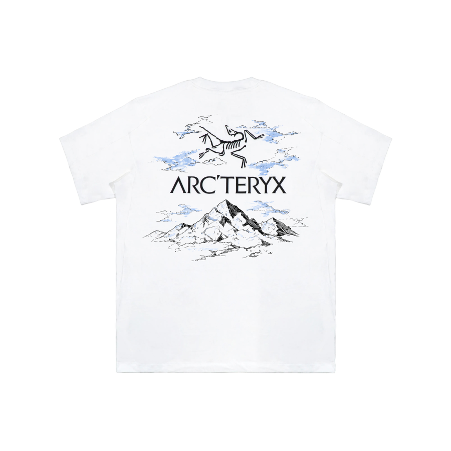 Arcteryx KRAGG T Shirts Unisex White International, Suggestion Size Down Crew Neck Thin Straight Fit