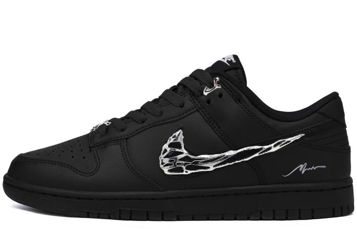 Nike Nike Dunk Skateboard Shoes Unisex Low Top Black/Silver