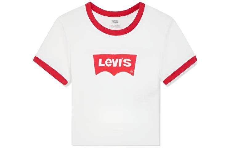 Levis Levis T Shirts Women's White Crew Neck Moderate