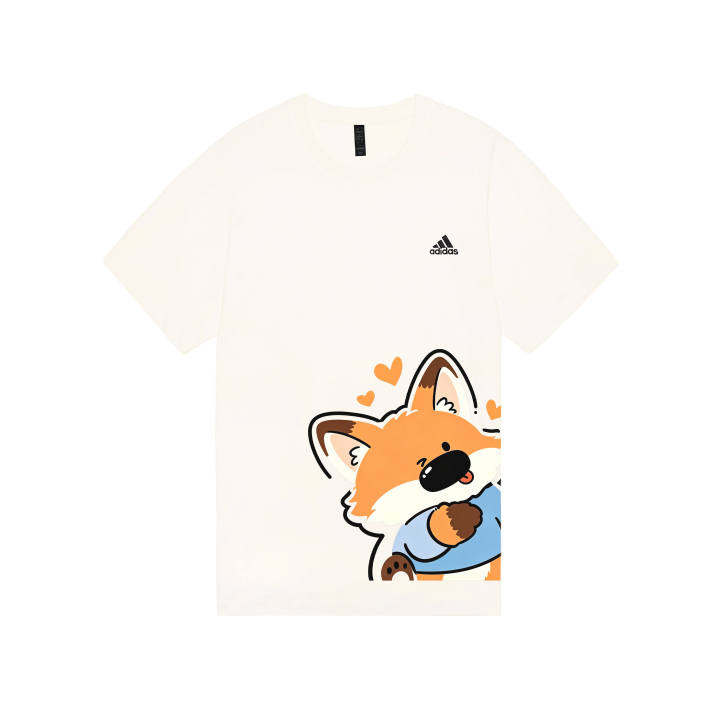 Adidas Adidas MUST HAVES T Shirts Unisex Ecru Crew Neck Moderate