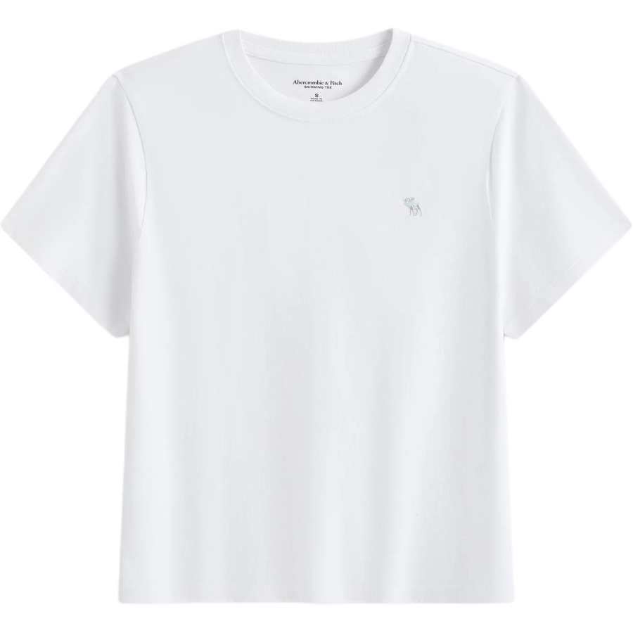 Abercrombie&Fitch T Shirts Women's White Crew Neck Moderate