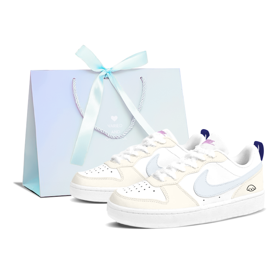 Nike Nike Court Borough Cheese Sea Salt Low top Skateboard Shoes Unisex Cream Yellow