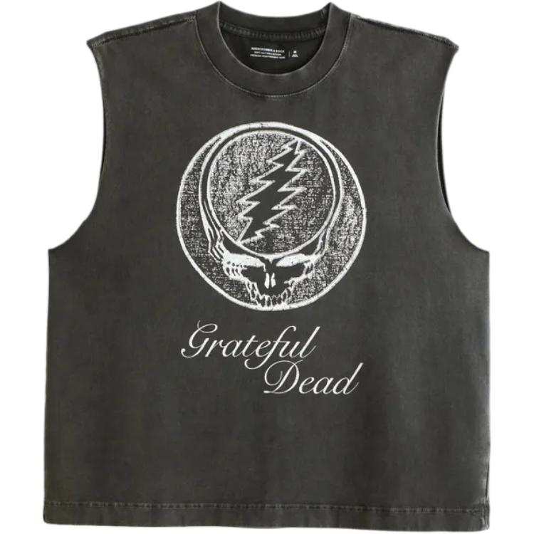 Abercrombie&Fitch Tank Tops Men's Black Crew Neck Moderate Other
