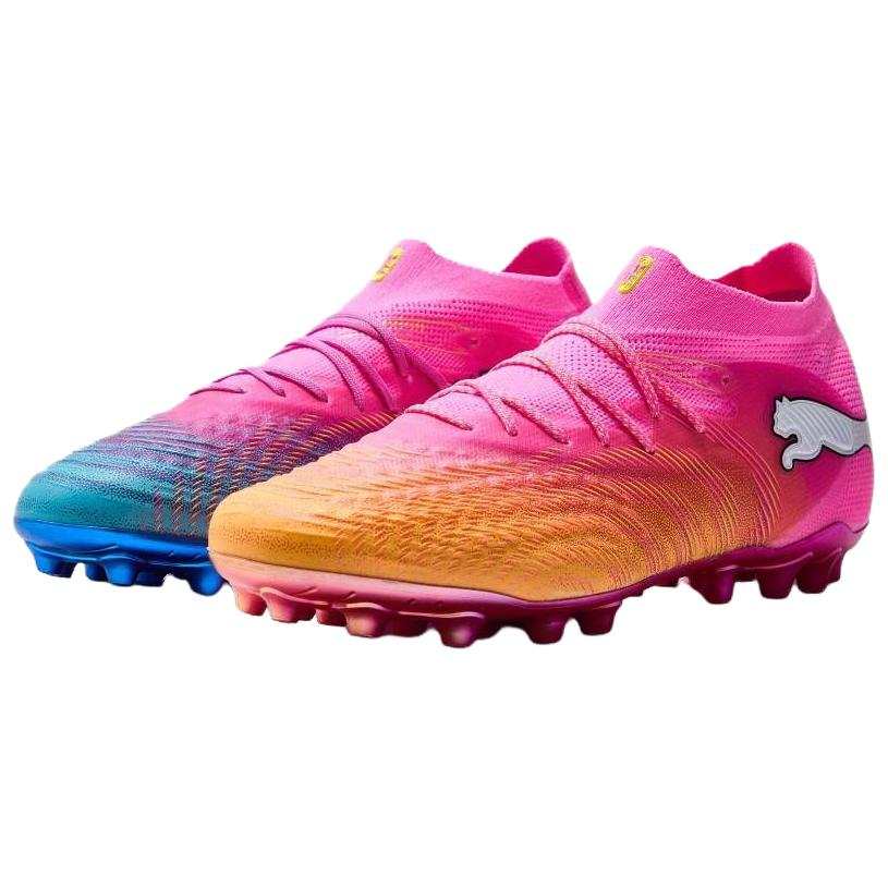 PUMA Future 9 Soccer Shoes Unisex Low Top Pink Blue