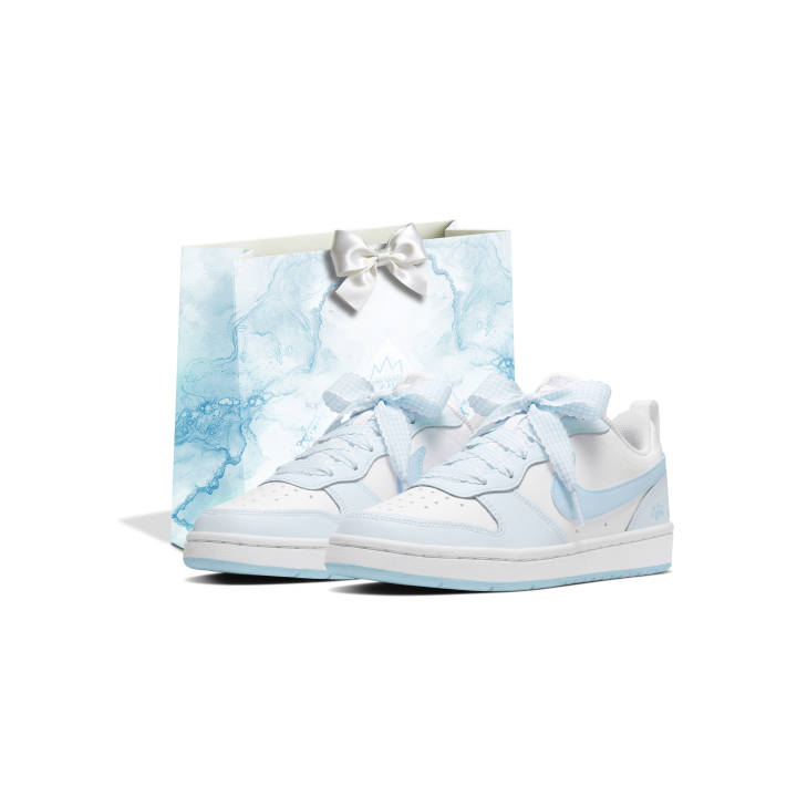 Nike Nike Court Borough Skateboard Shoes Women's Low Top Blue White