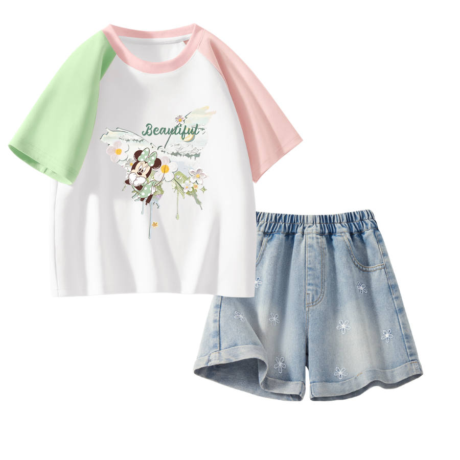 Disney Kids Casual Sportswear Crew Neck Thin Stretch Breathable