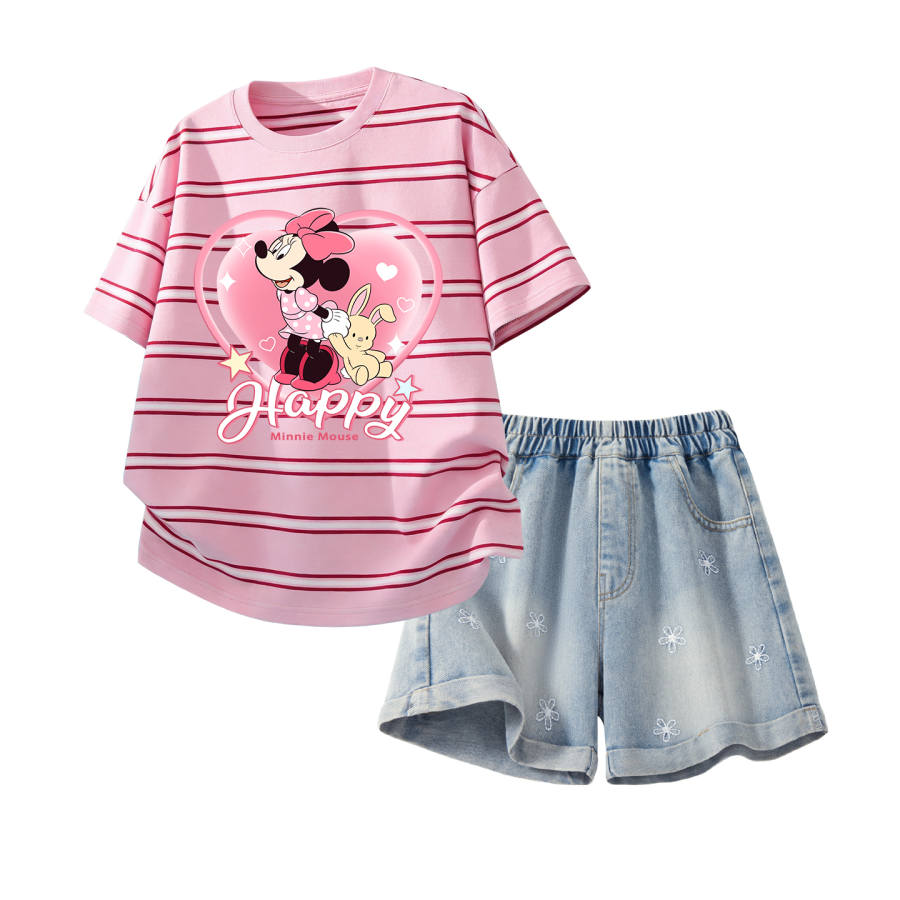 Disney Kids Casual Sportswear Crew Neck Thin Stretch Breathable