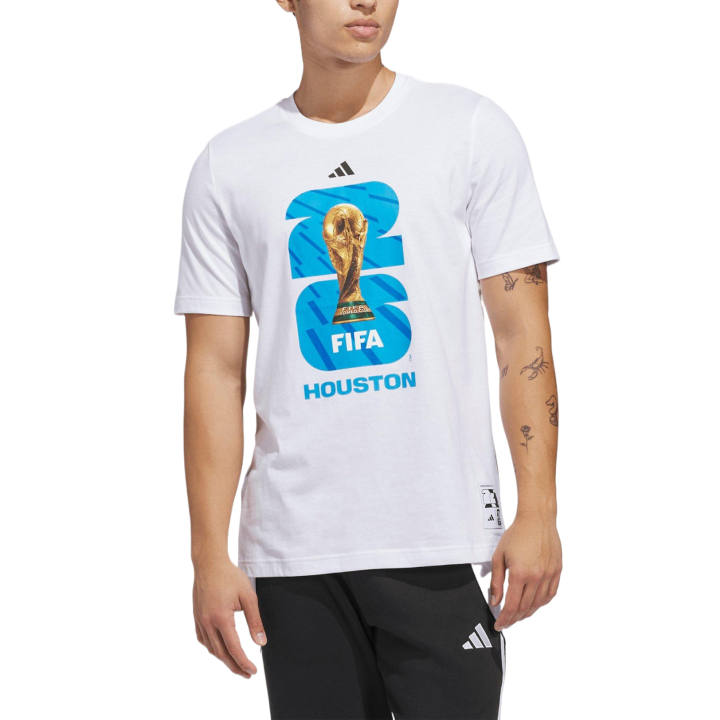 Adidas Adidas T Shirts Men's White Crew Neck Moderate