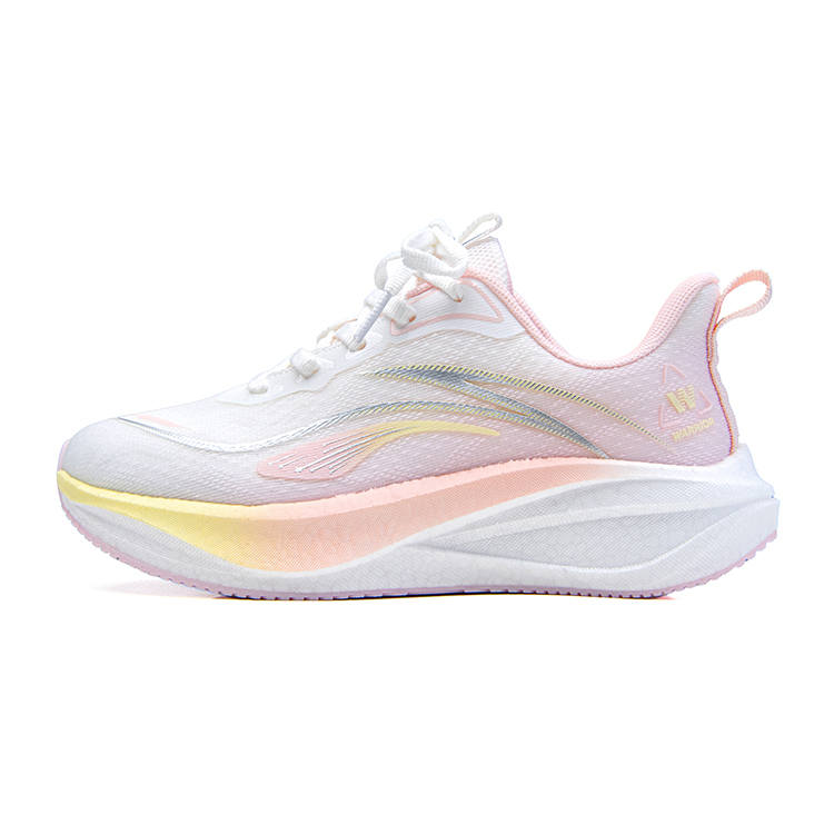 WARRIOR Running Shoes Women's Low Top White Pink Yellow