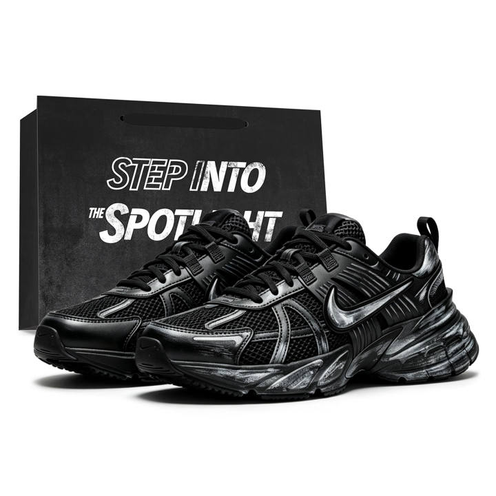 Nike Nike V2K Run Running Shoes Unisex Low Top Black/White