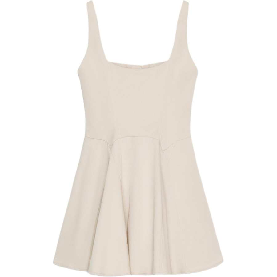 ZARA Slip Dresses Women's Beige Moderate Short Skirt