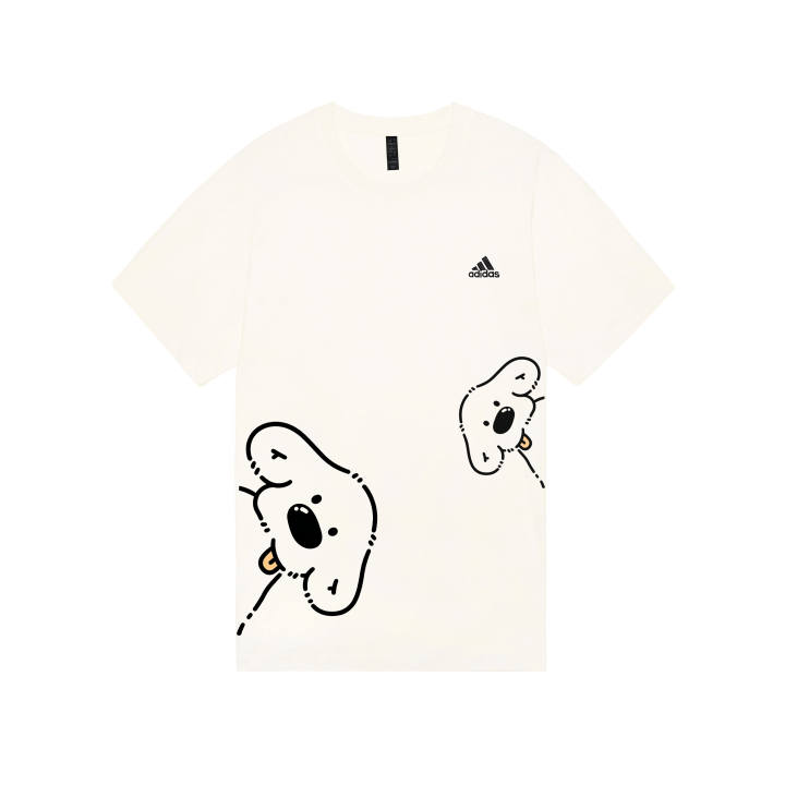Adidas Adidas MUST HAVES T Shirts Unisex Ecru Crew Neck Moderate