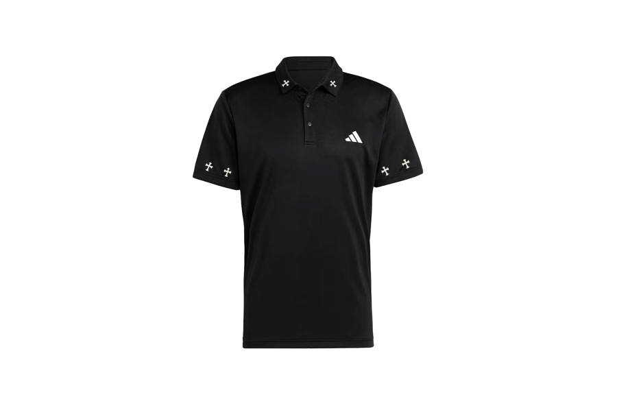 Adidas Adidas Tennis Polo Shirts Unisex Black Polo Collar Moderate