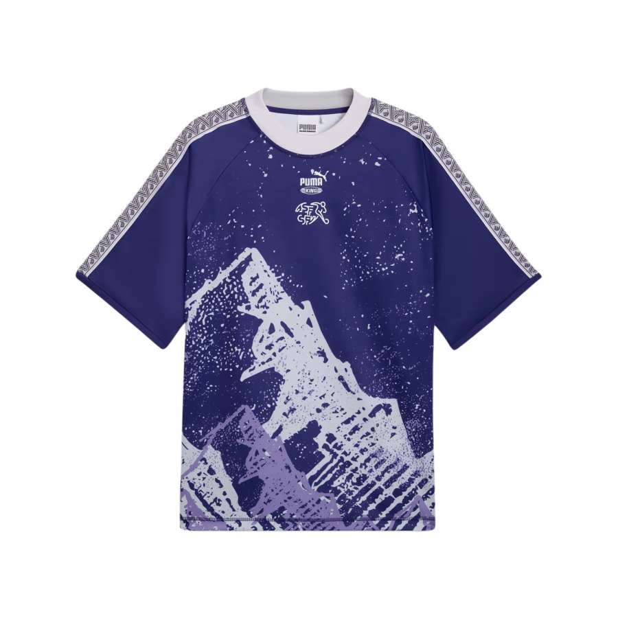 PUMA King T Shirts Men's Lapis Lazuli Crew Neck Moderate
