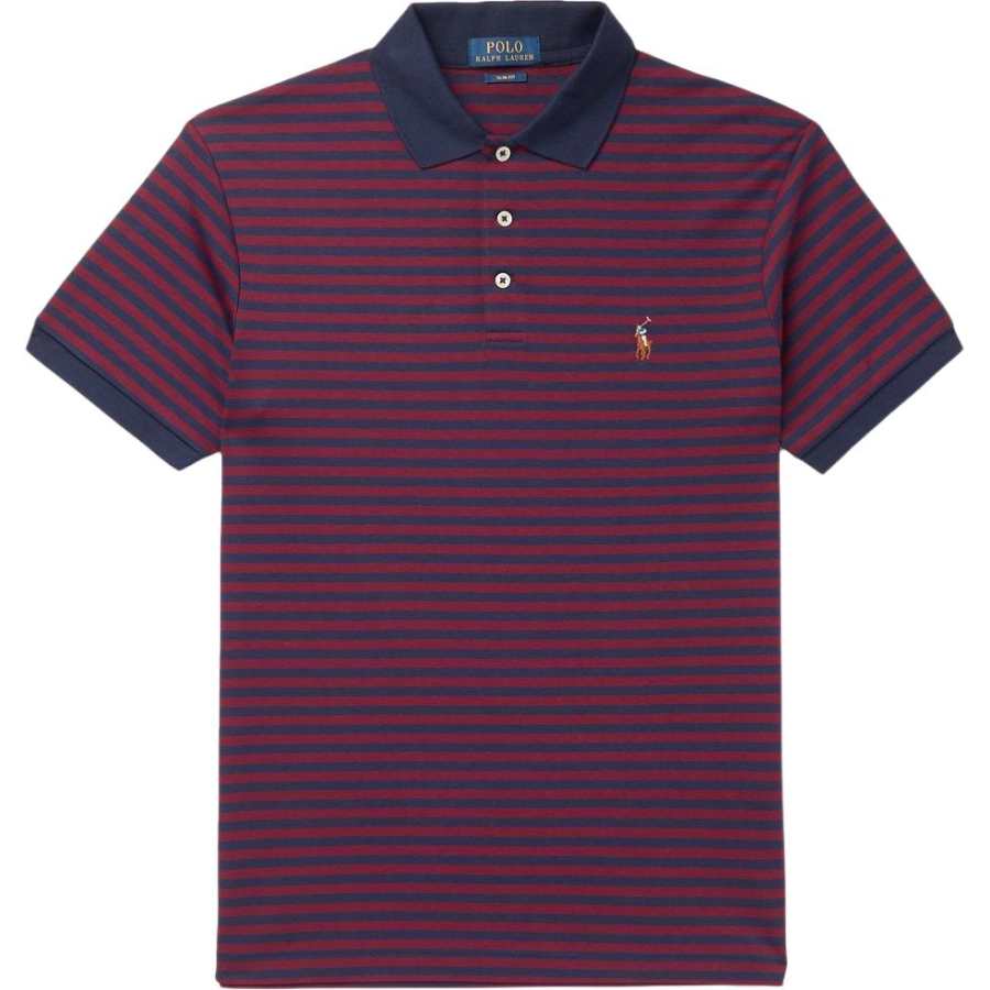 Polo Ralph Lauren Polo Shirts Men's Marine Blue Polo Collar Moderate Straight Fit