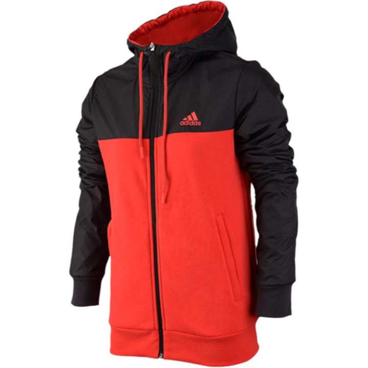 Adidas Adidas Jackets Men's Bright Red/Black Hooded Non Detachable Moderate Other