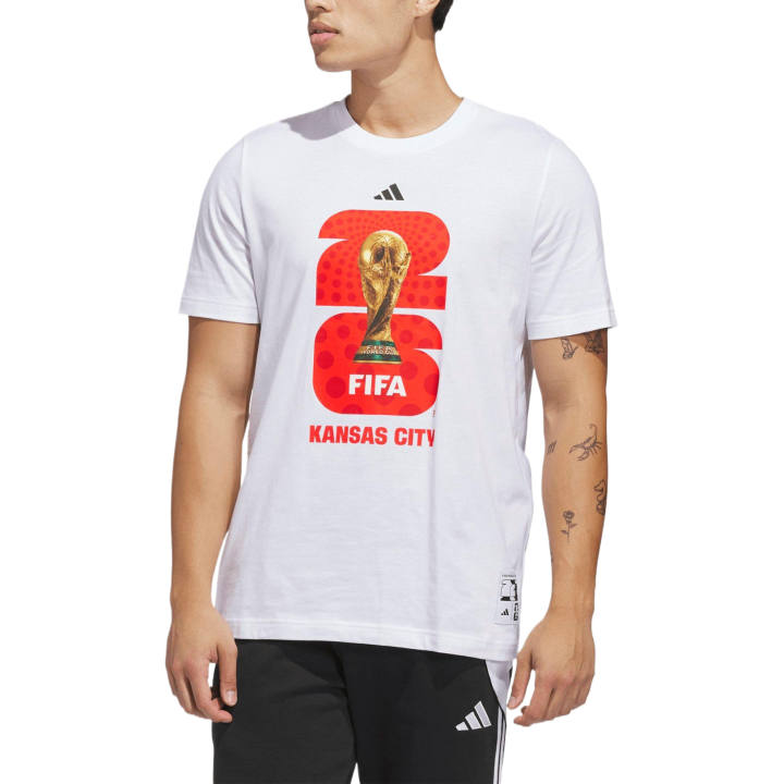 Adidas Adidas T Shirts Men's White Crew Neck Moderate