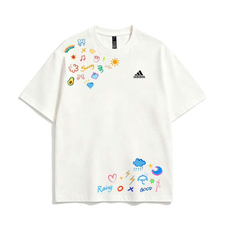 Adidas Adidas MUST HAVES T Shirts Unisex White Crew Neck Thin Straight Fit