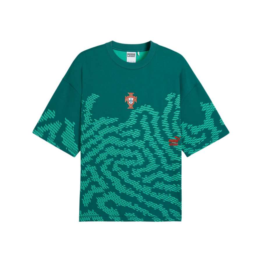 PUMA X FPF King T Shirts Unisex Emerald Green Crew Neck Moderate