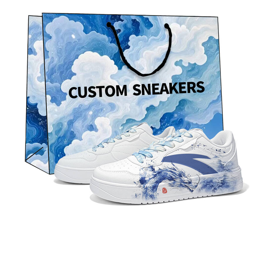 ANTA Skateboard Shoes Unisex Low Top Blue