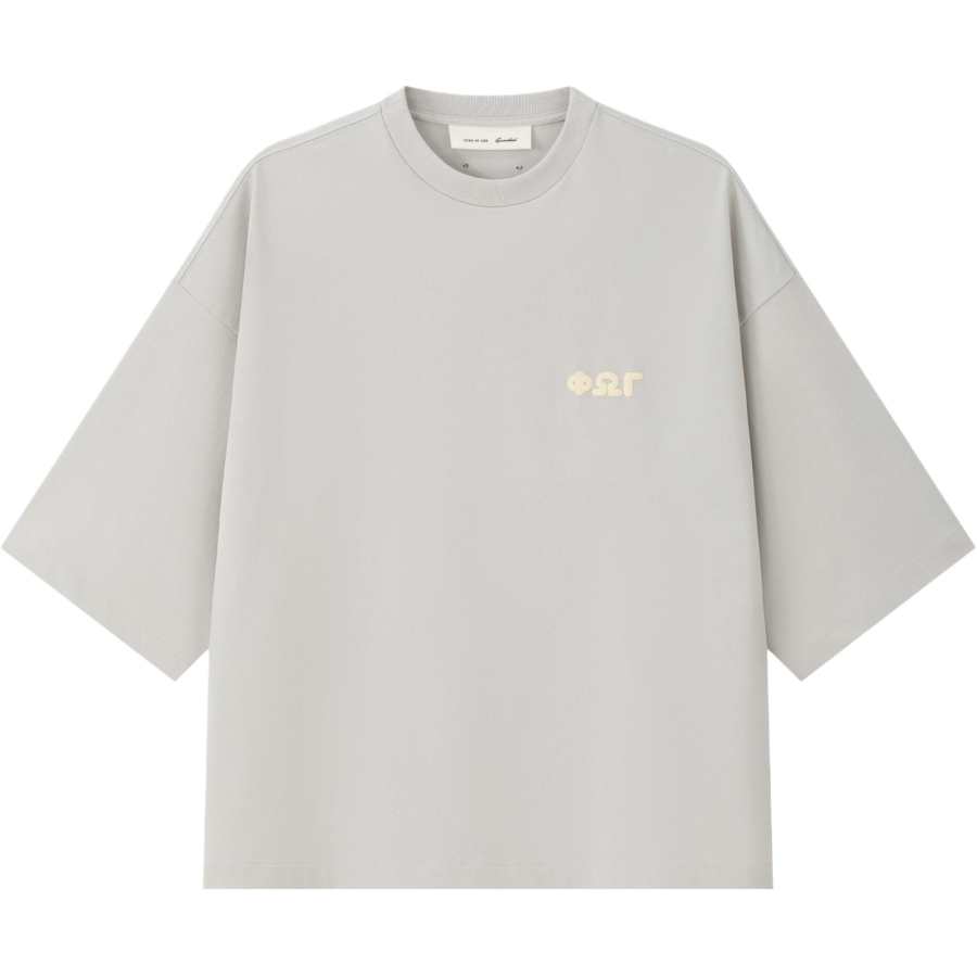 Fear Of God Essentials T Shirts Unisex Beige Gray Crew Neck