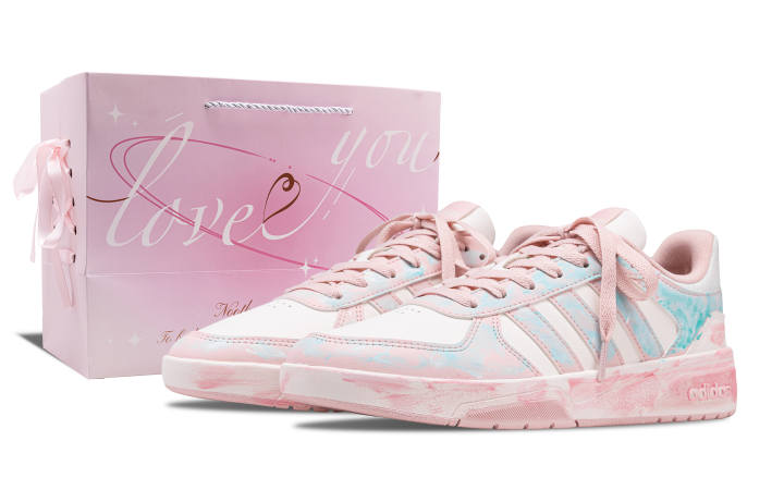 Adidas Adidas COURTBEAT Skateboard Shoes Unisex Low Top Pink
