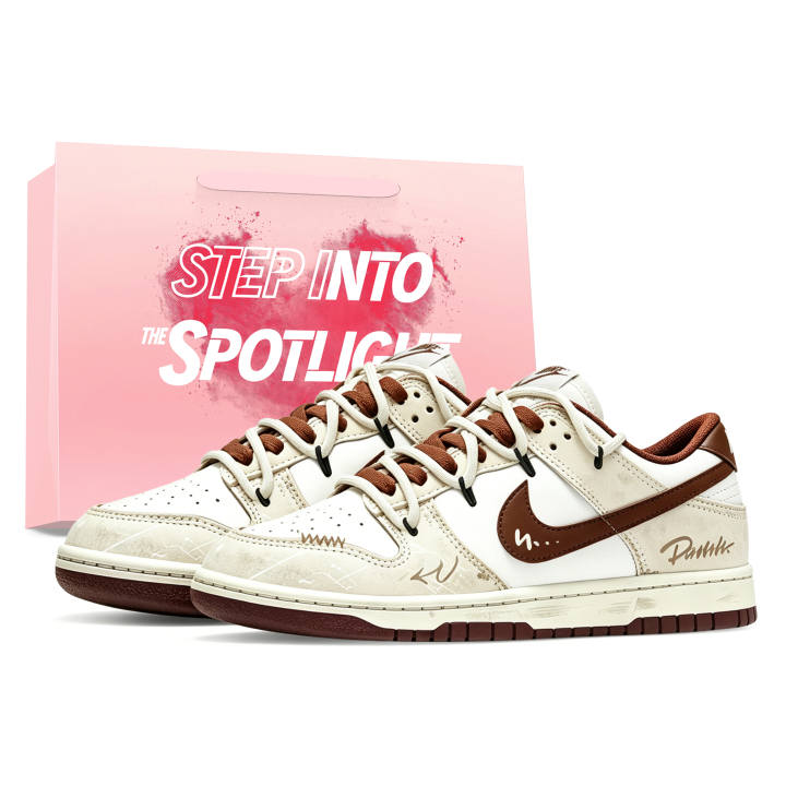 Nike Nike Dunk Skateboard Shoes Women's Low Top Beige/Brown