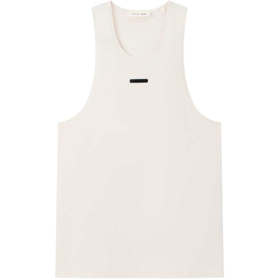 Fear Of God Essentials Tank Tops Unisex Ivory White Crew Neck Moderate