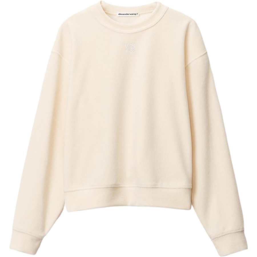 Alexander Wang Velvet Crystal-logo Sweatshirt