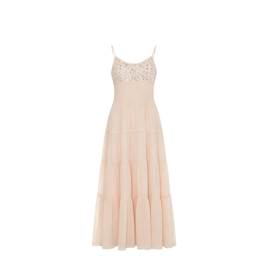 CPAURA Slip Dresses Women's Pink Camisole Moderate Long Skirt Other