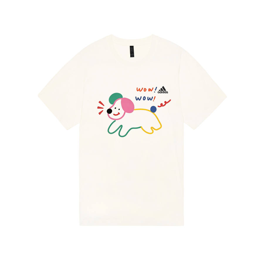 Adidas Adidas MUST HAVES T Shirts Unisex Ecru Crew Neck Moderate