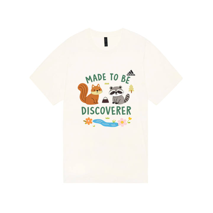 Adidas Adidas MUST HAVES T Shirts Unisex Ecru Crew Neck Moderate