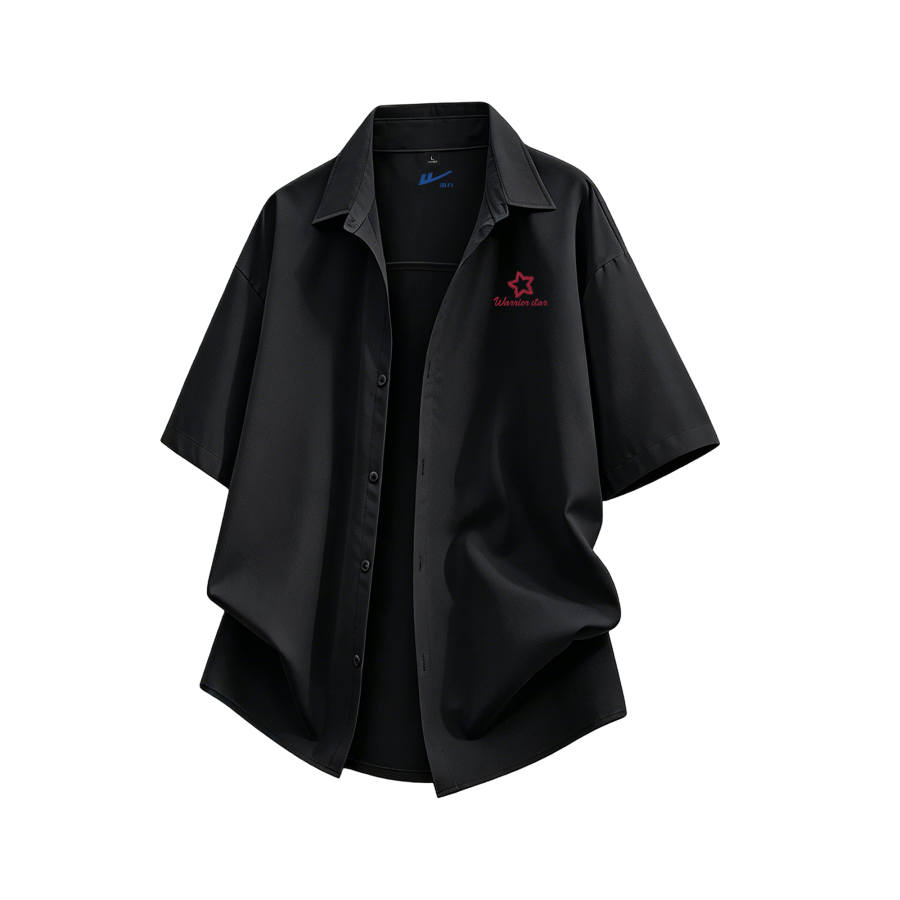 WARRIOR WARRIOR Shirts Men's Lapel Thin Straight Fit