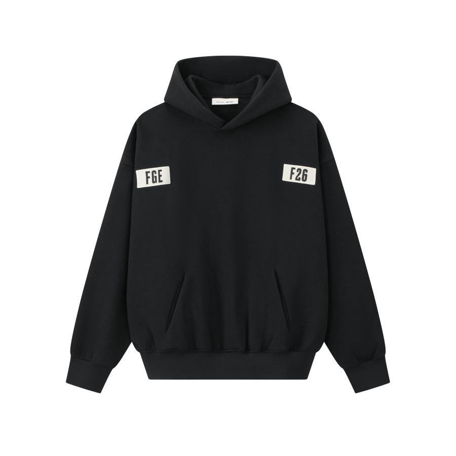 Fear Of God Essentials Sweatshirts Unisex Black/Black Hooded Non Detachable Moderate