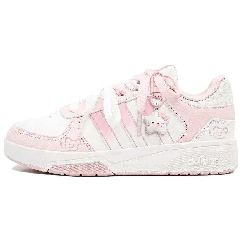Adidas Adidas COURTBEAT Skateboard Shoes Unisex Low Top Pink White Multicolor