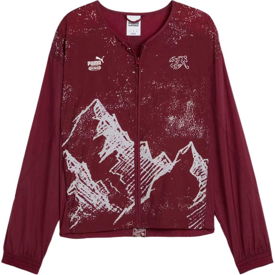 PUMA King Jackets Unisex Royal Red Crew Neck Moderate Other