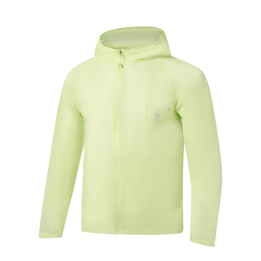 Li-Ning Li Ning Trench Coats Men's Butterfly Pink Green Hooded Non Detachable Moderate Straight Fit