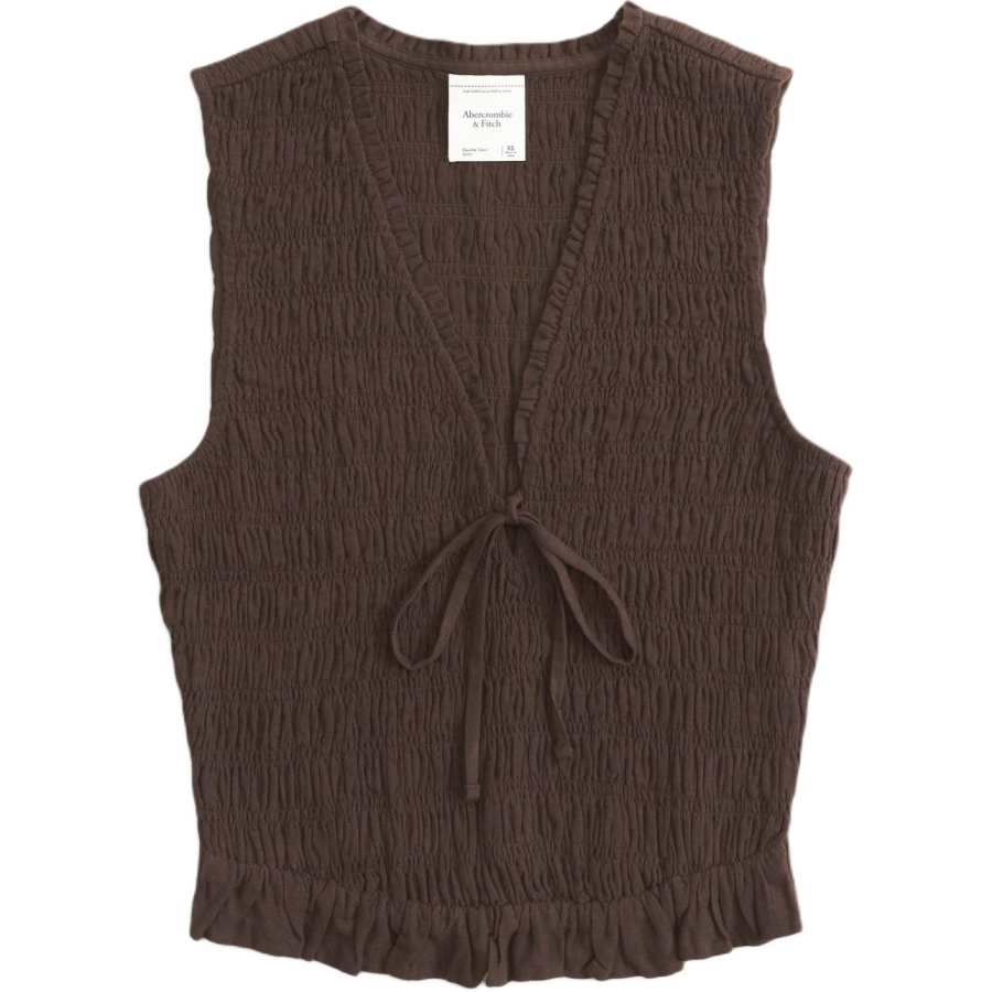 Abercrombie&Fitch Tank Tops Women's Dark Brown Straight Fit
