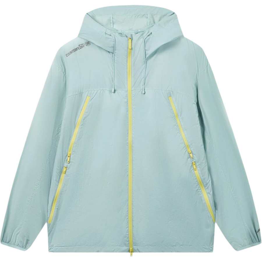 Li-Ning Li Ning Outdoor CF Tracing Trench Coats Men's Forget Me Not Blue Hooded Non Detachable Moderate Straight Fit