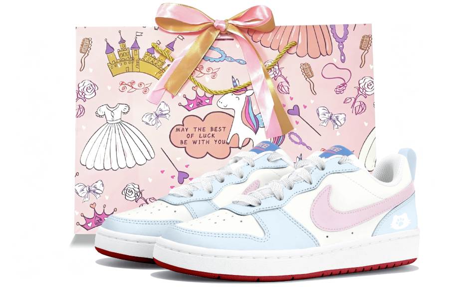 Nike Nike Court Borough Skateboard Shoes Unisex Low Top Pink