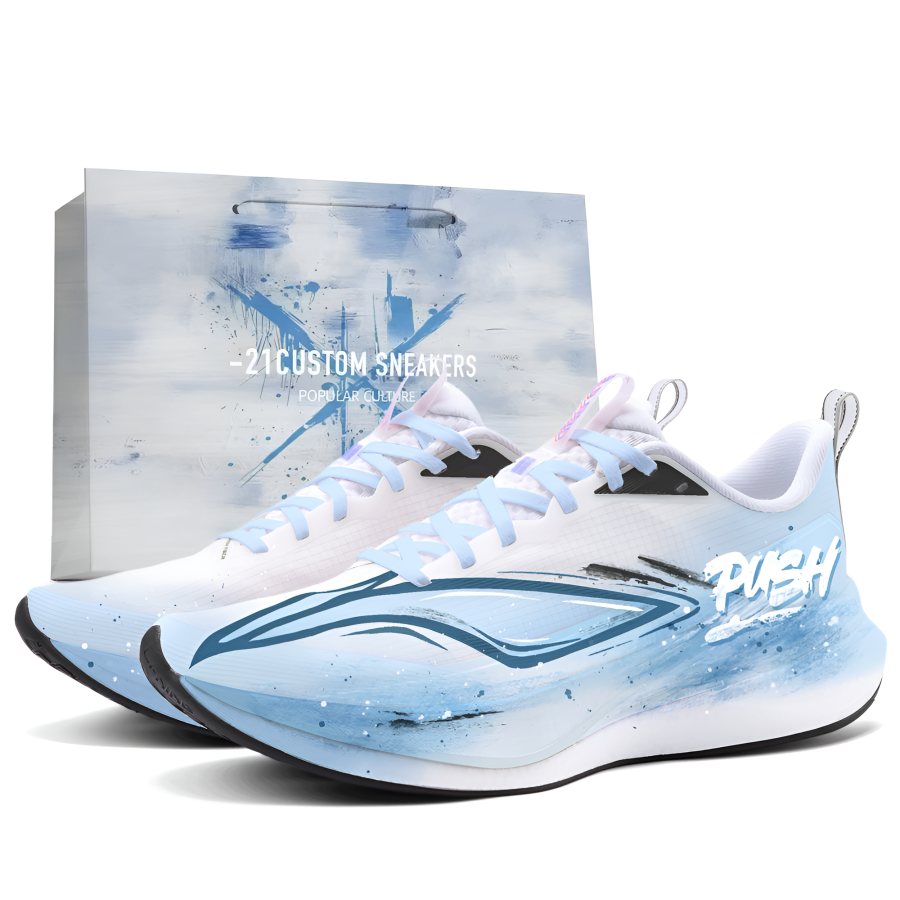 Li-Ning Li Ning Red Hare 9 PRO Running Shoes Men's Low Top Blue White Gradient