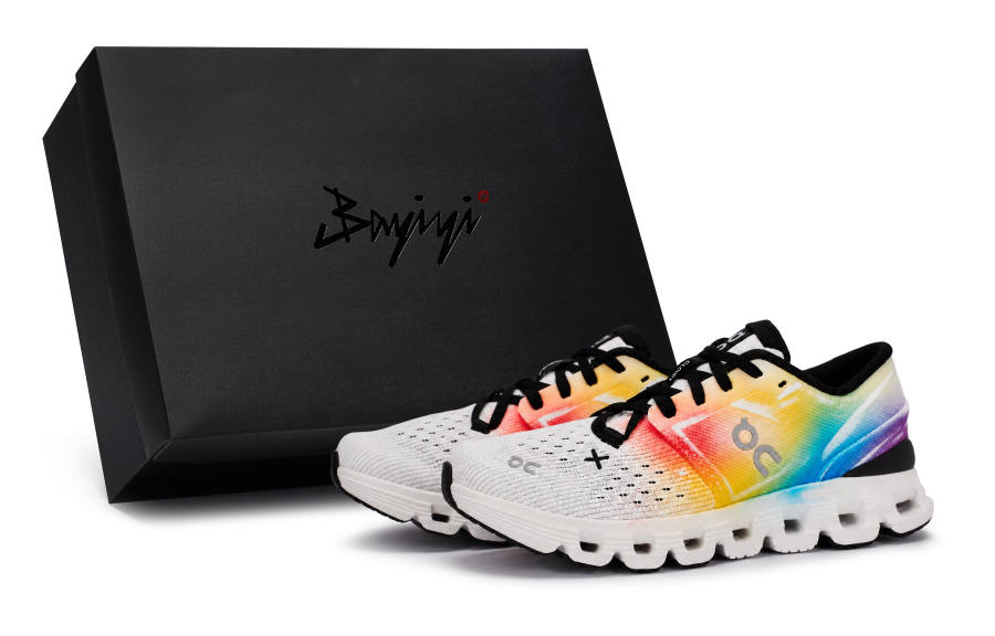 On Cloud X4 Running Shoes Women's Low Top Black/White/Yellow/Blue/Purple/Orange