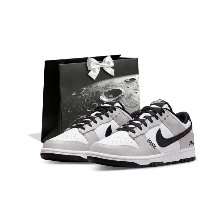 Nike Nike Dunk Skateboard Shoes Women's Low Top Black Gray White